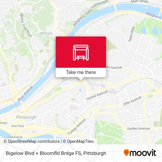 Mapa de Bigelow Blvd + Bloomfld Brdge FS