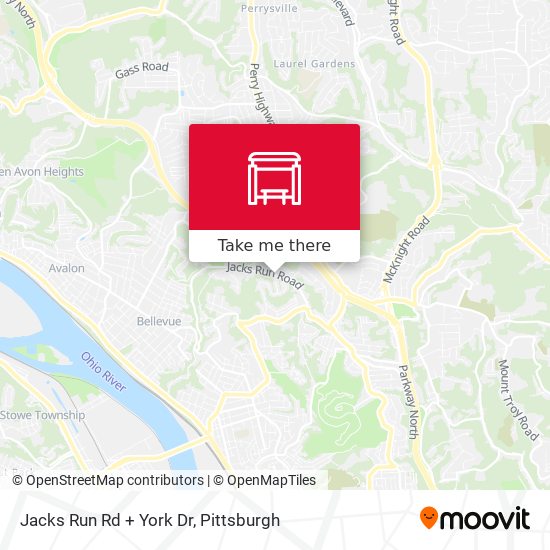 Jacks Run Rd + York Dr map