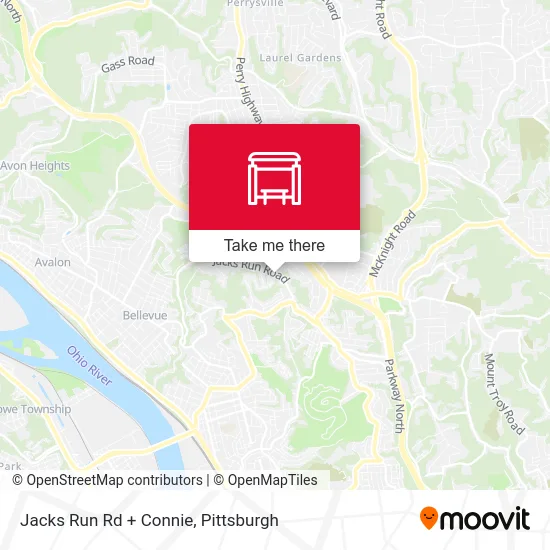 Jacks Run Rd + Connie map