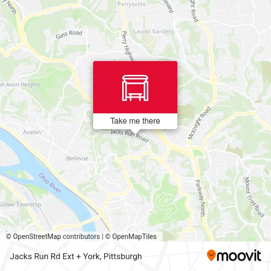 Jacks Run Rd Ext + York map