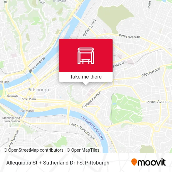 Mapa de Allequippa St + Sutherland Dr FS