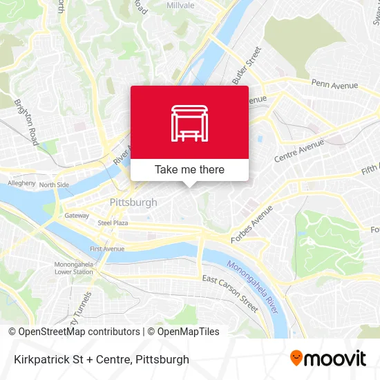 Kirkpatrick St + Centre map