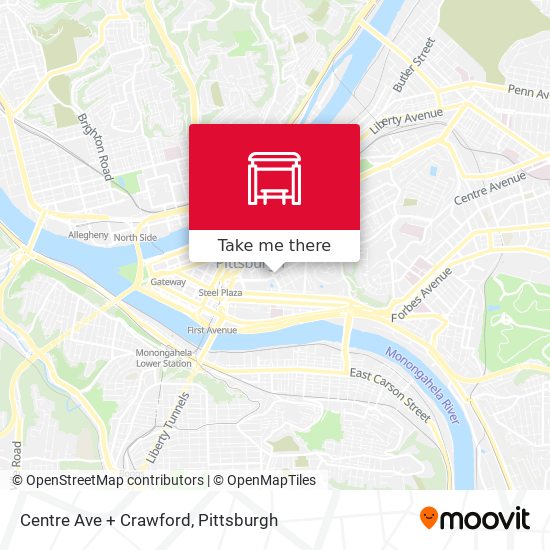 Centre Ave + Crawford map