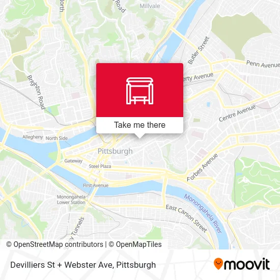 Devilliers St + Webster Ave map