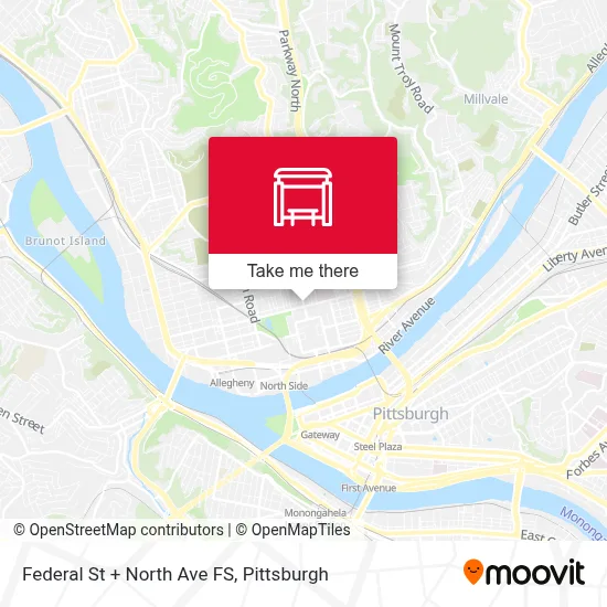 Federal St + North Ave FS map