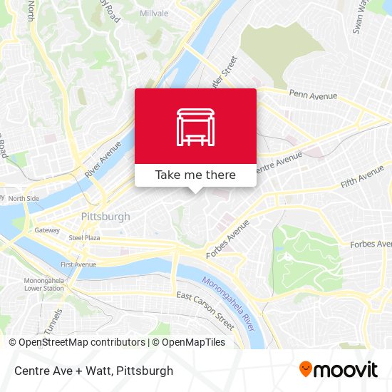 Mapa de Centre Ave + Watt