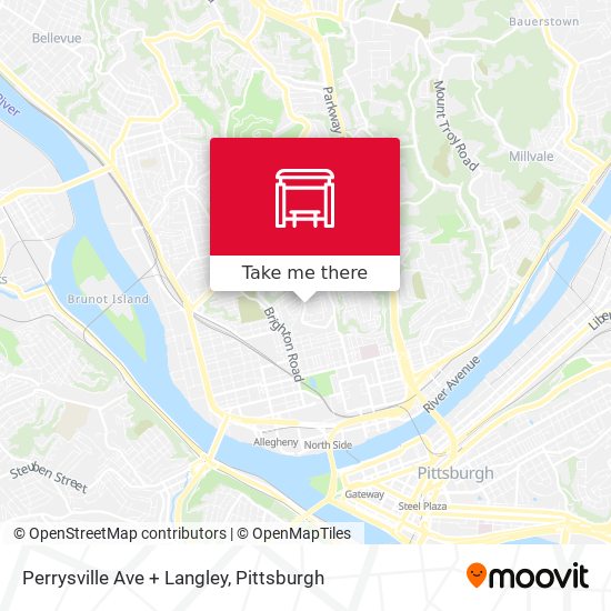 Perrysville Ave + Langley map