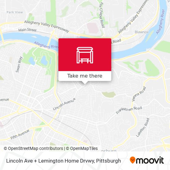 Lincoln Ave + Lemington Home Drvwy map