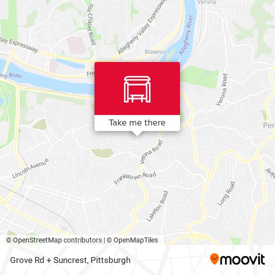 Grove Rd + Suncrest map