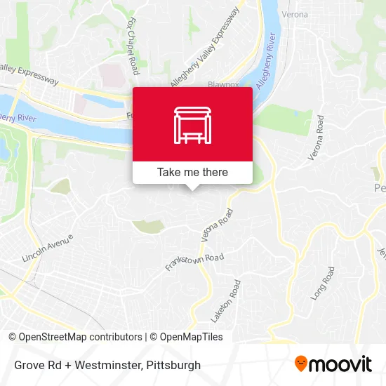 Grove Rd + Westminster map