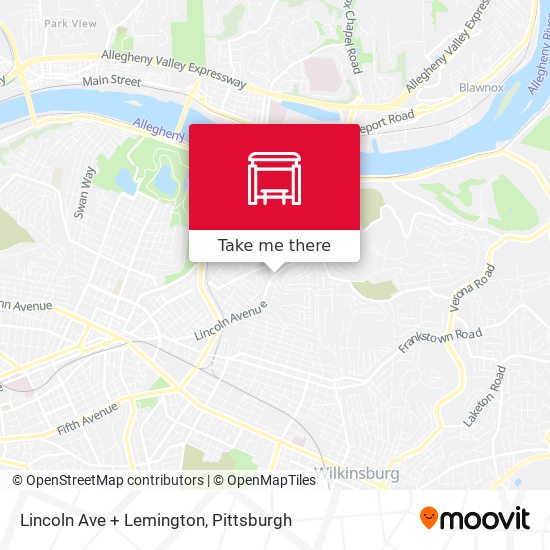 Lincoln Ave + Lemington map