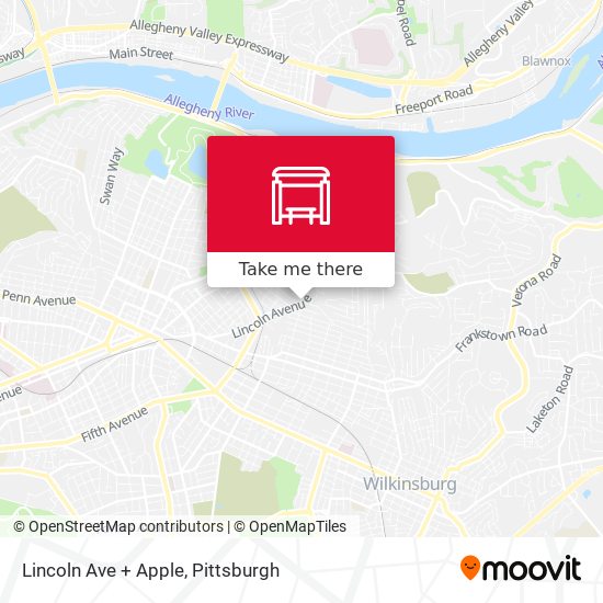 Lincoln Ave + Apple map