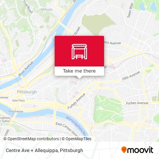 Mapa de Centre Ave + Allequippa
