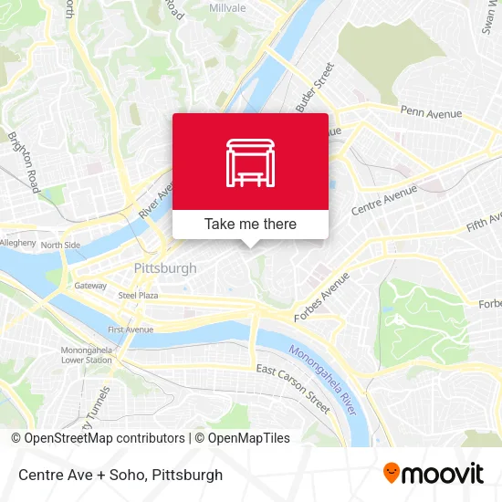 Mapa de Centre Ave + Soho