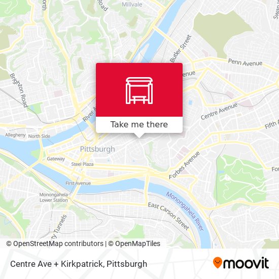 Centre Ave + Kirkpatrick map