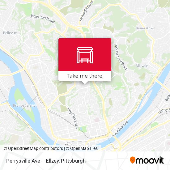 Perrysville Ave + Ellzey map