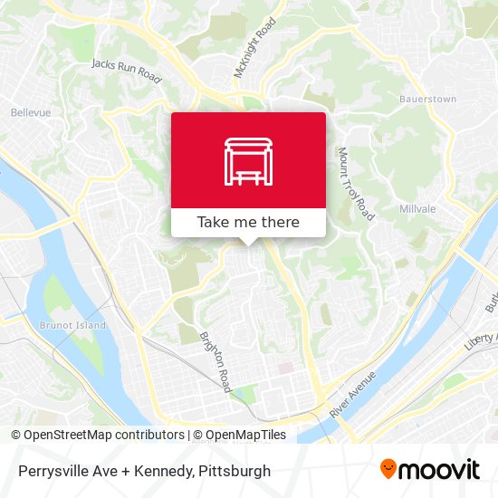 Perrysville Ave + Kennedy map