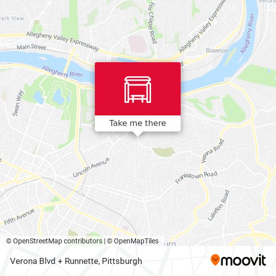 Verona Blvd + Runnette map