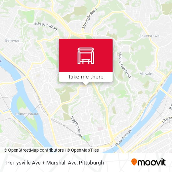 Mapa de Perrysville Ave + Marshall Ave