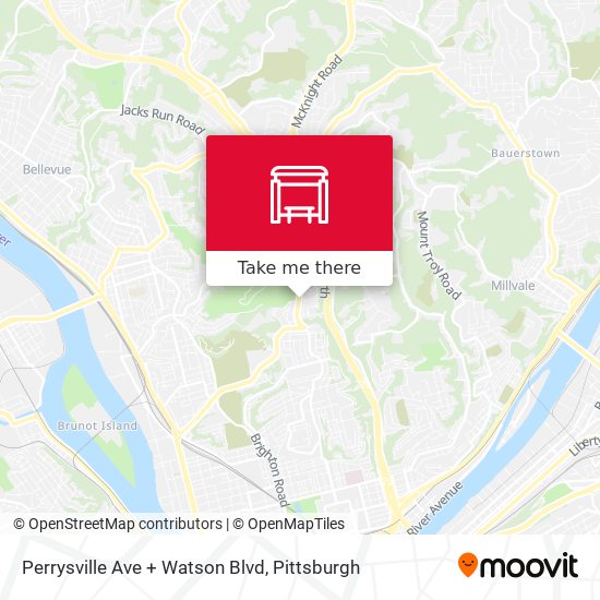 Mapa de Perrysville Ave + Watson Blvd
