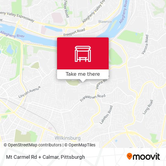 Mapa de Mt Carmel Rd + Calmar