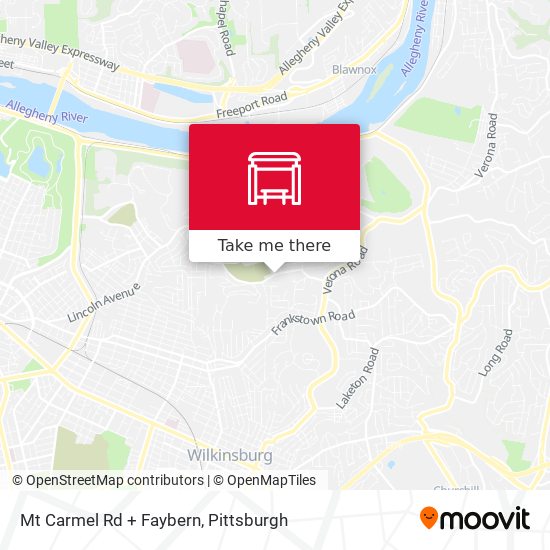 Mapa de Mt Carmel Rd + Faybern