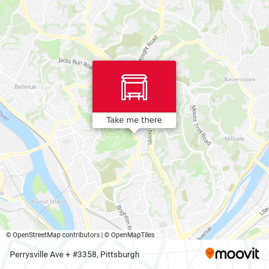 Perrysville Ave + #3358 map