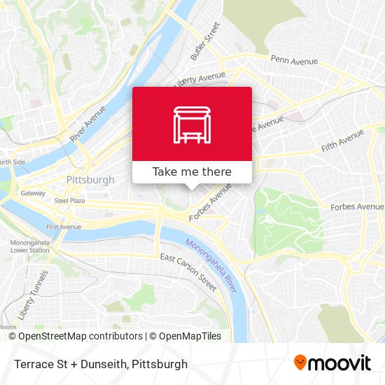 Terrace St + Dunseith map