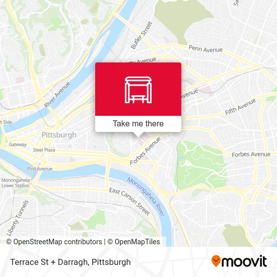 Terrace St + Darragh map