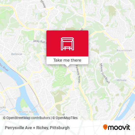 Perrysville Ave + Richey map