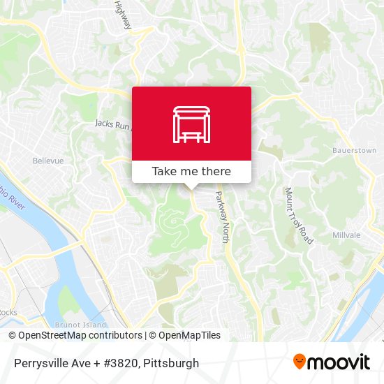 Perrysville Ave + #3820 map