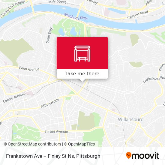 Mapa de Frankstown Ave + Finley St Ns