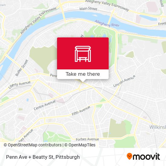 Mapa de Penn Ave + Beatty St