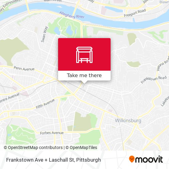 Mapa de Frankstown Ave + Laschall St