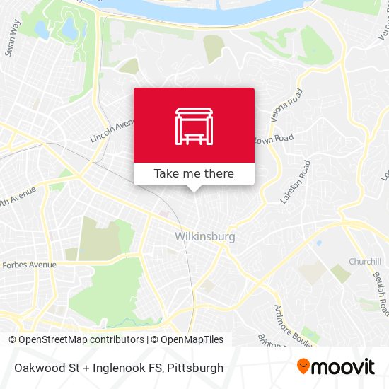 Oakwood St + Inglenook FS map