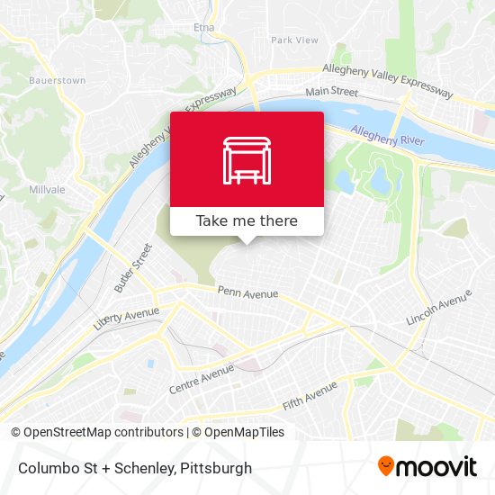 Mapa de Columbo St + Schenley