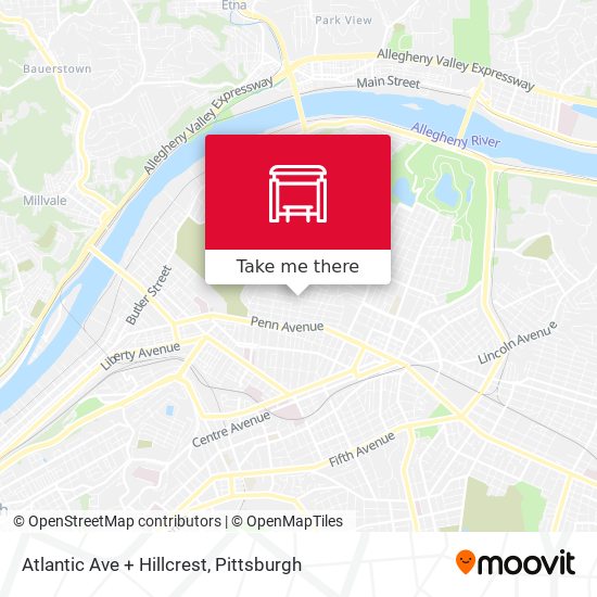 Mapa de Atlantic Ave + Hillcrest