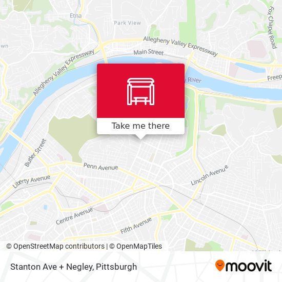 Mapa de Stanton Ave + Negley