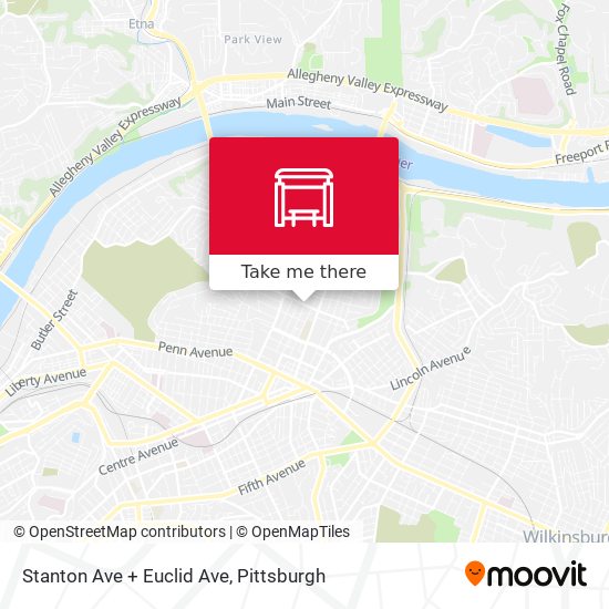 Stanton Ave + Euclid Ave map