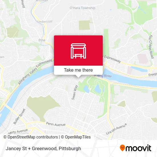 Jancey St + Greenwood map