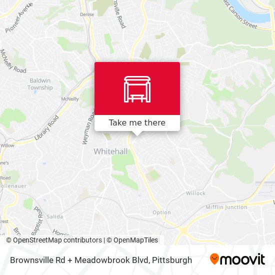 Mapa de Brownsville Rd + Meadowbrook Blvd