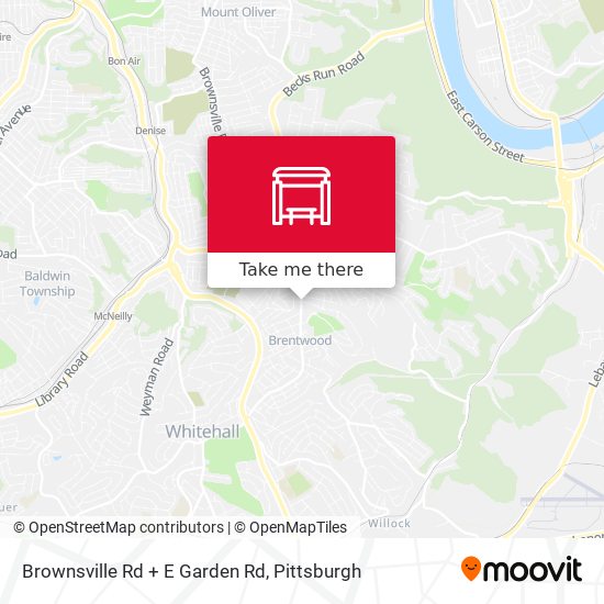 Mapa de Brownsville Rd + E Garden Rd
