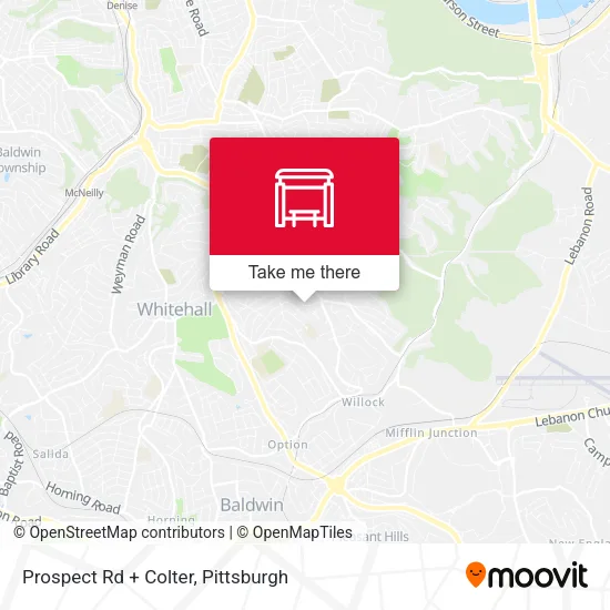 Prospect Rd + Colter map