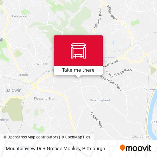 Mountainview Dr + Grease Monkey map