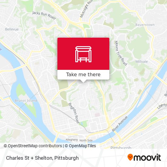 Charles St + Shelton map