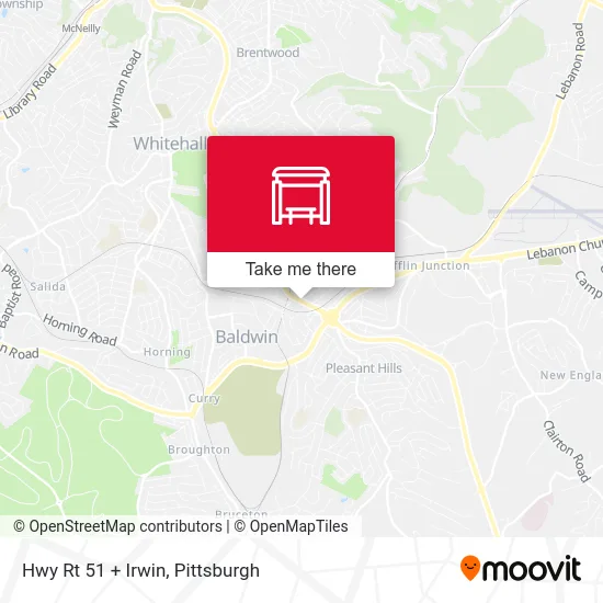 Hwy Rt 51 + Irwin map