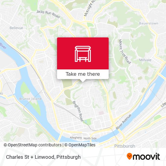 Mapa de Charles St + Linwood