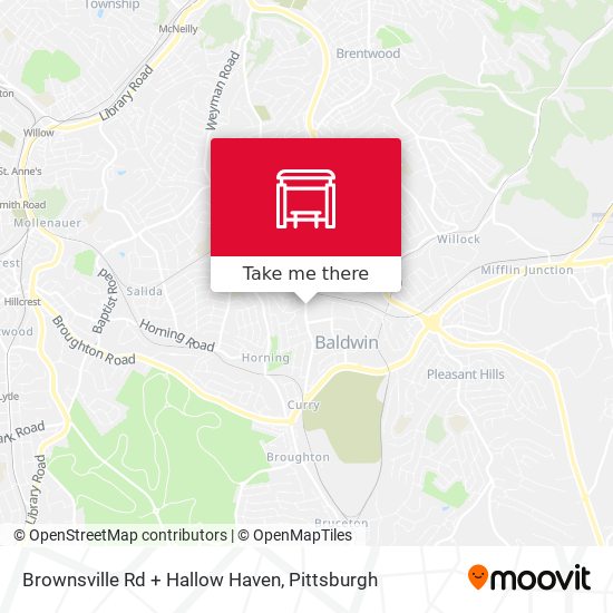 Brownsville Rd + Hallow Haven map