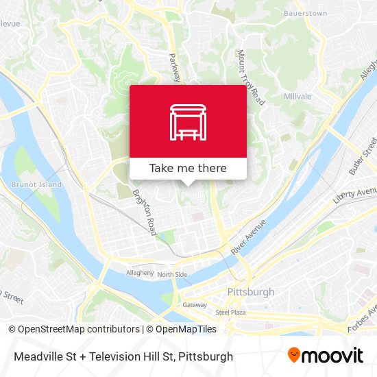 Mapa de Meadville St + Television Hill St