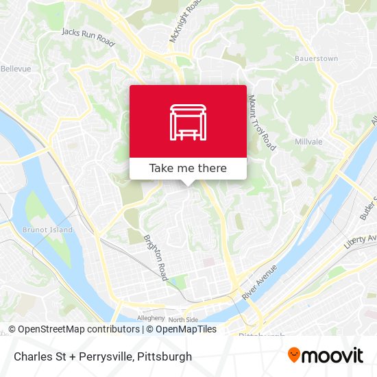 Mapa de Charles St + Perrysville